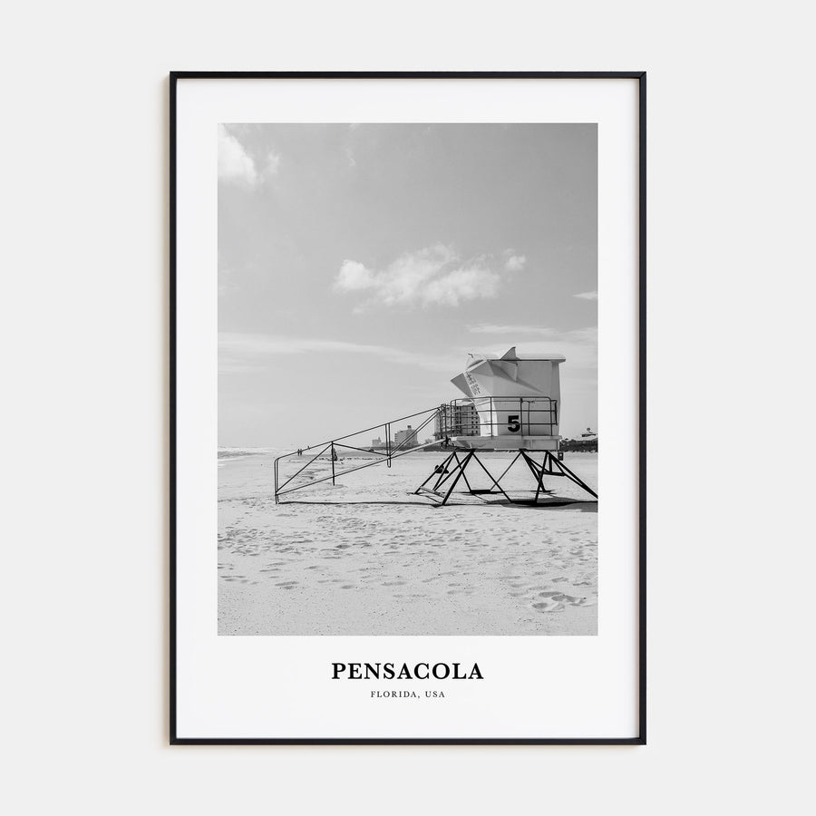 Pensacola Portrait B&W No 2 Poster