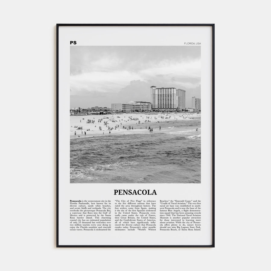 Pensacola Travel B&W No 2 Poster