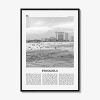 Pensacola Print Black and White No 2, Pensacola Wall Art, Pensacola Poster, Pensacola Photo, Pensacola Wall Décor, Florida, USA