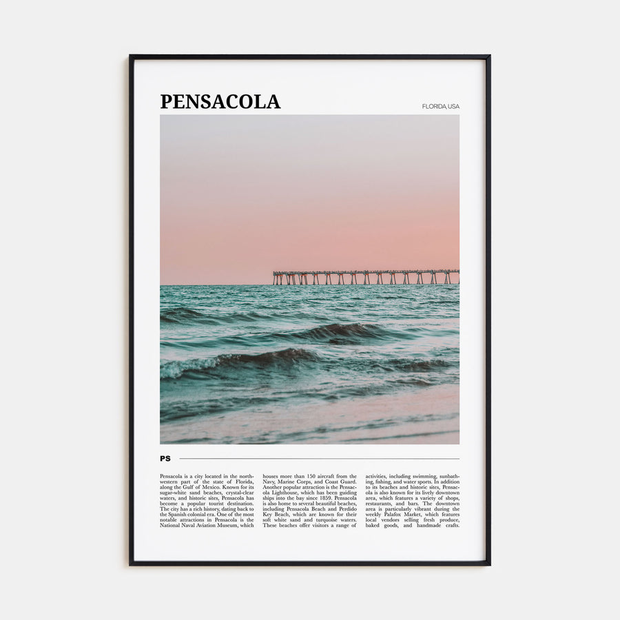 Pensacola Travel Color Poster