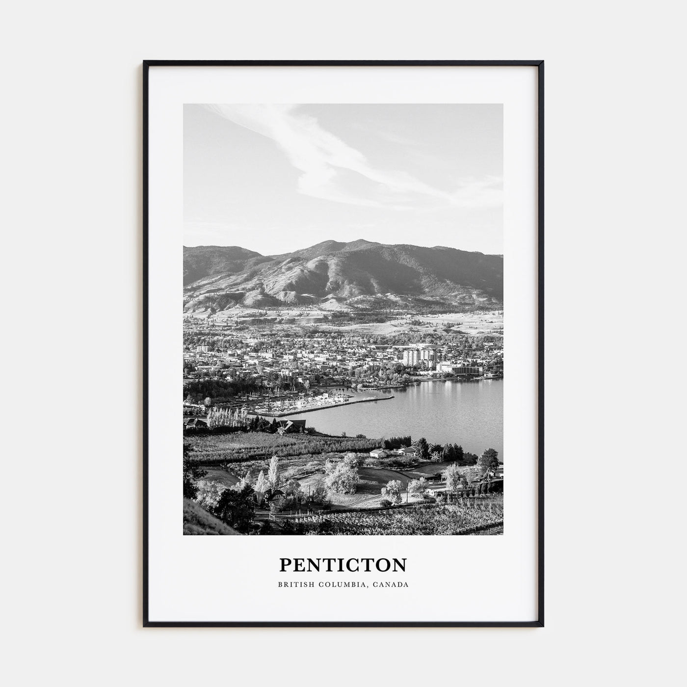 Penticton Portrait B&W Poster