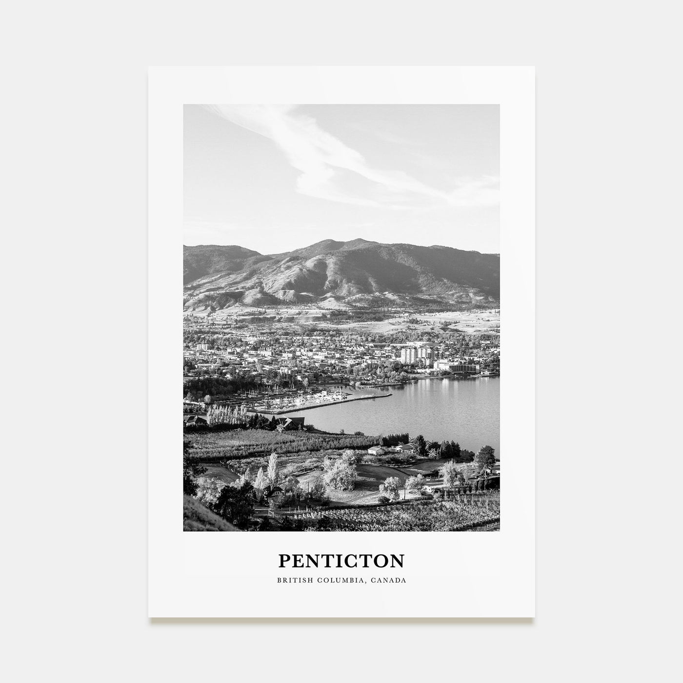 Penticton Portrait B&W Poster