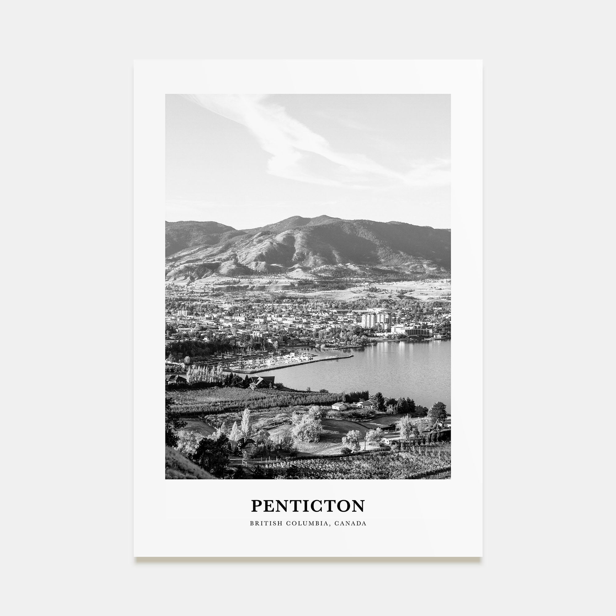 Penticton Portrait B&W Poster