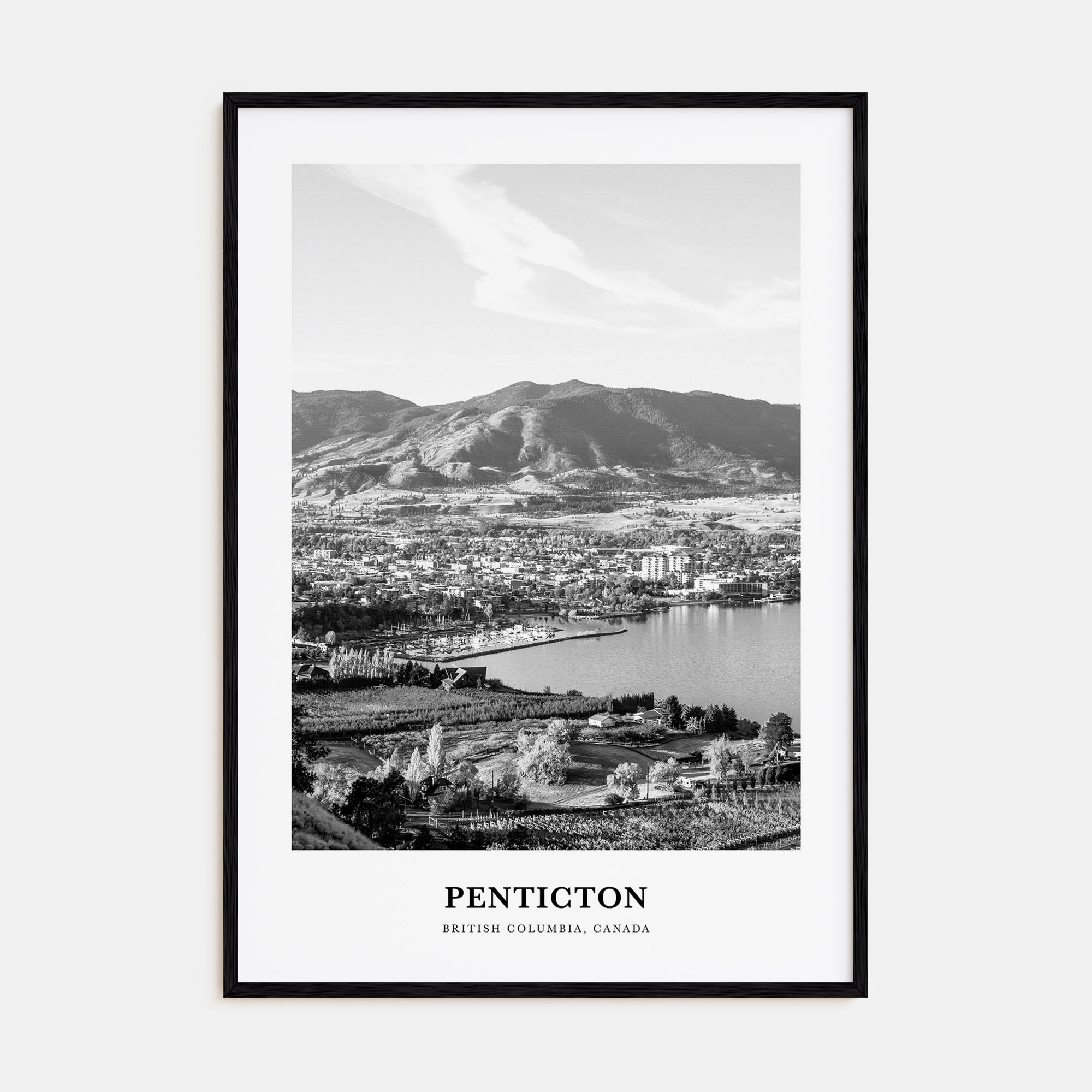 Penticton Portrait B&W Poster