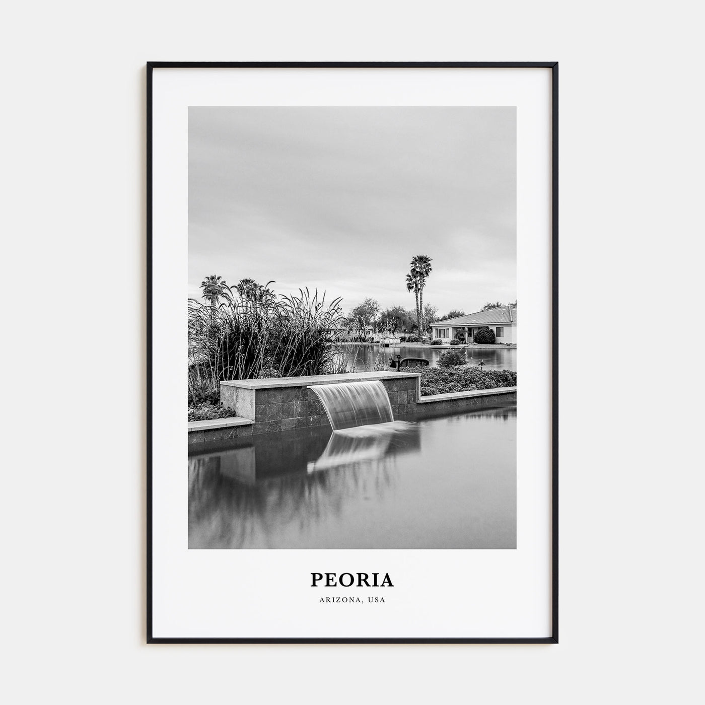 Peoria, Arizona Portrait B&W Poster