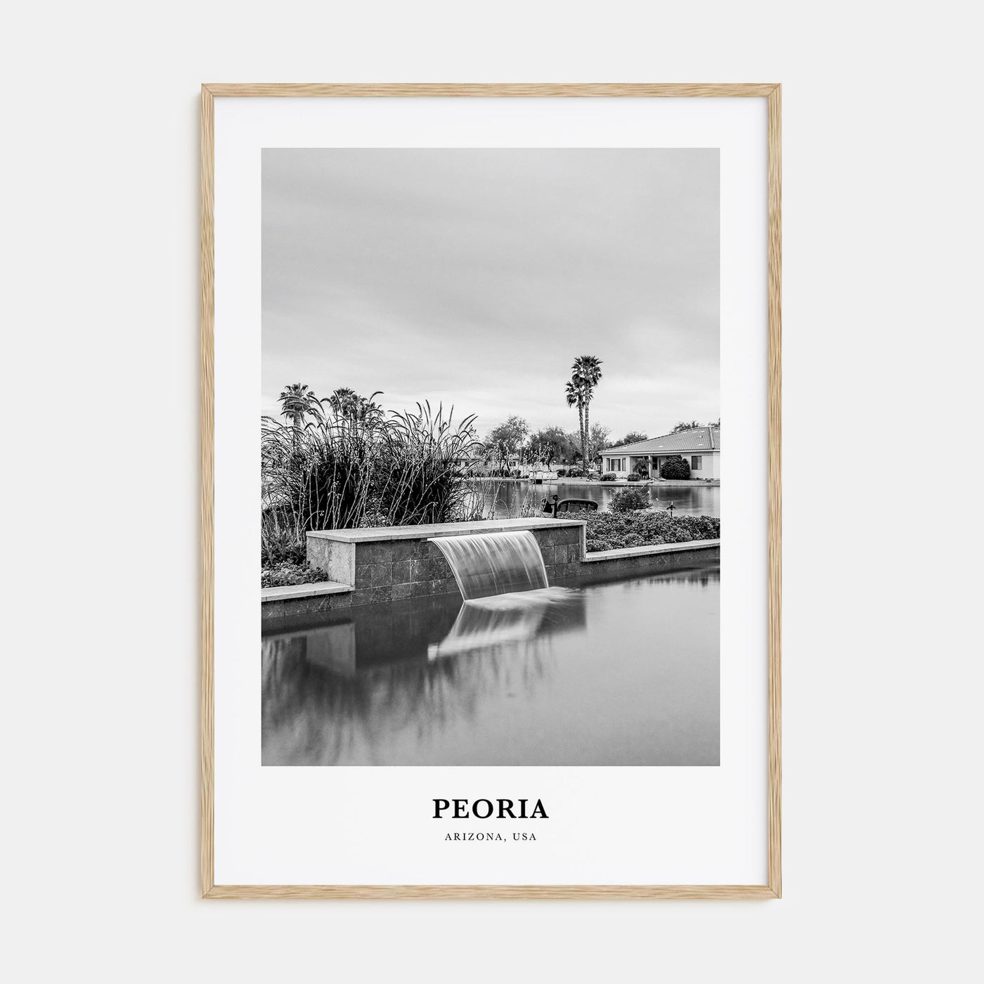 Peoria, Arizona Portrait B&W Poster