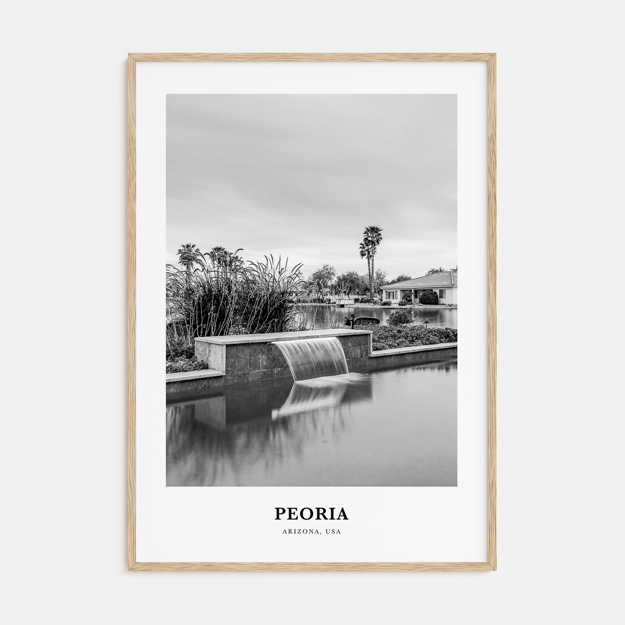 Peoria, Arizona Portrait B&W Poster
