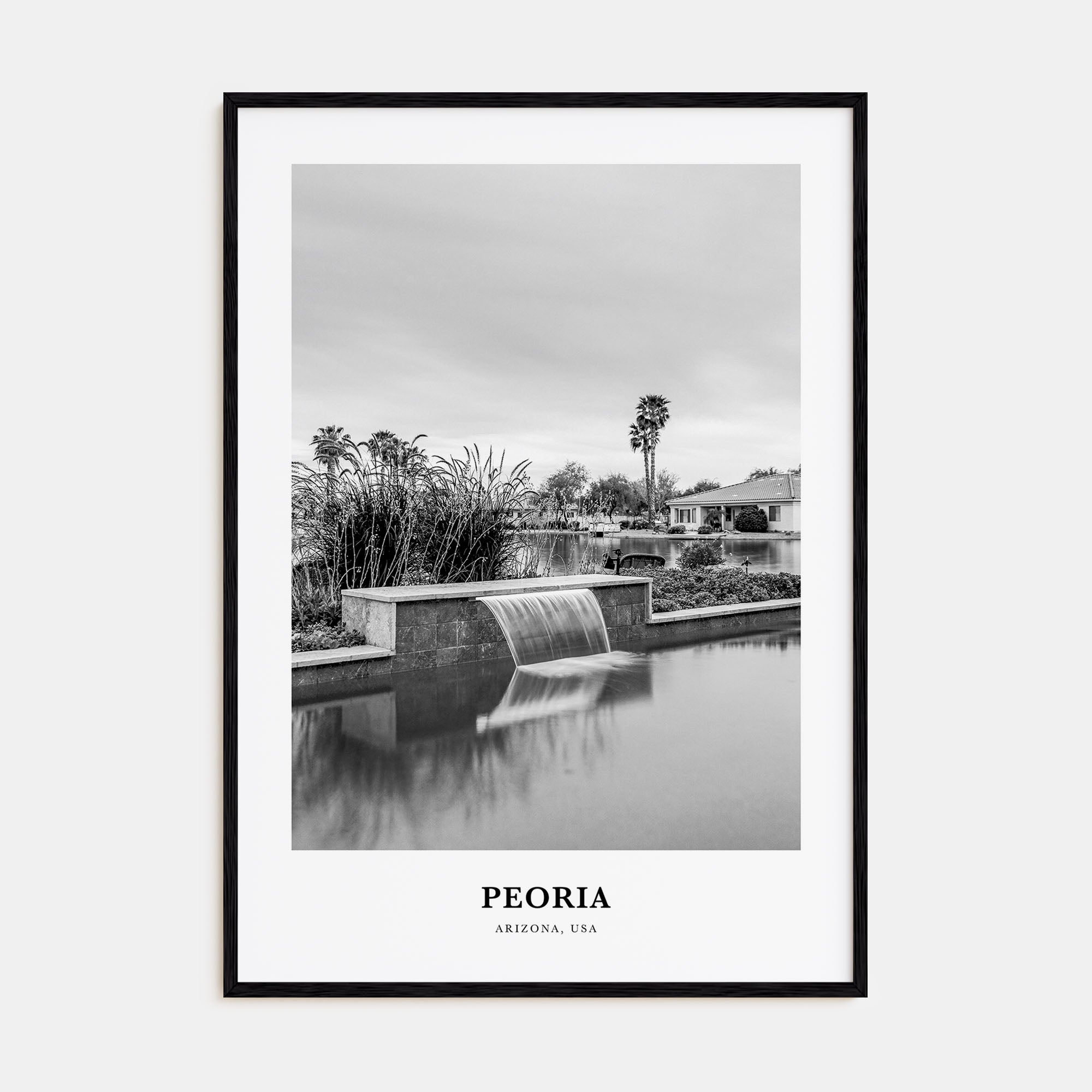 Peoria, Arizona Portrait B&W Poster