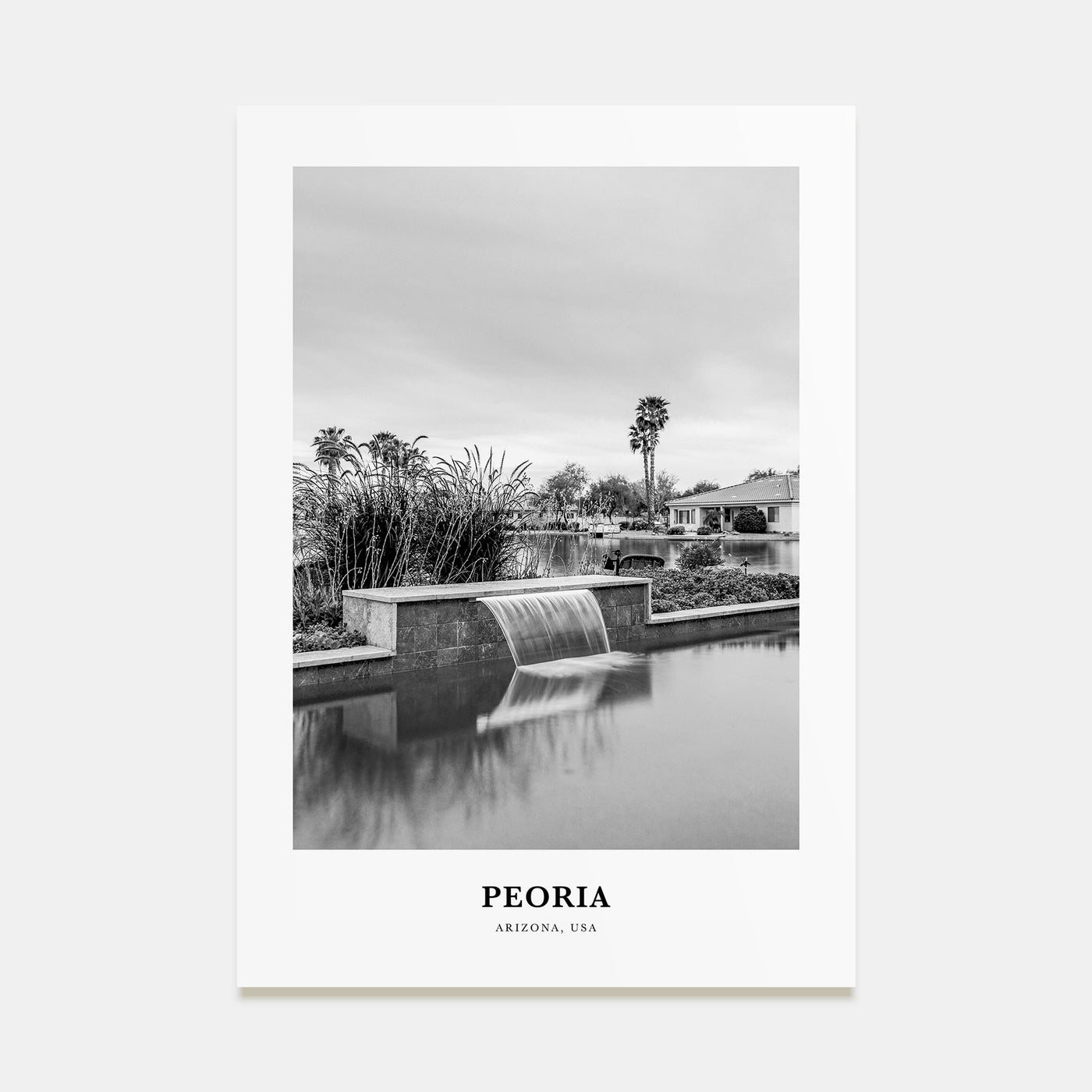 Peoria, Arizona Portrait B&W Poster