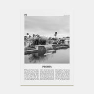 Peoria, Arizona Travel B&W Poster