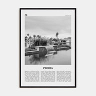 Peoria, Arizona Travel B&W Poster