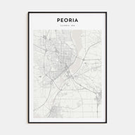Peoria, Illinois Map Portrait Poster