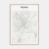 Peoria, Illinois Map Portrait Poster