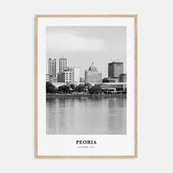 Peoria, Illinois Portrait B&W Poster