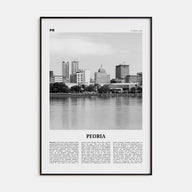 Peoria, Illinois Travel B&W Poster