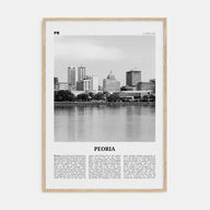 Peoria, Illinois Travel B&W Poster