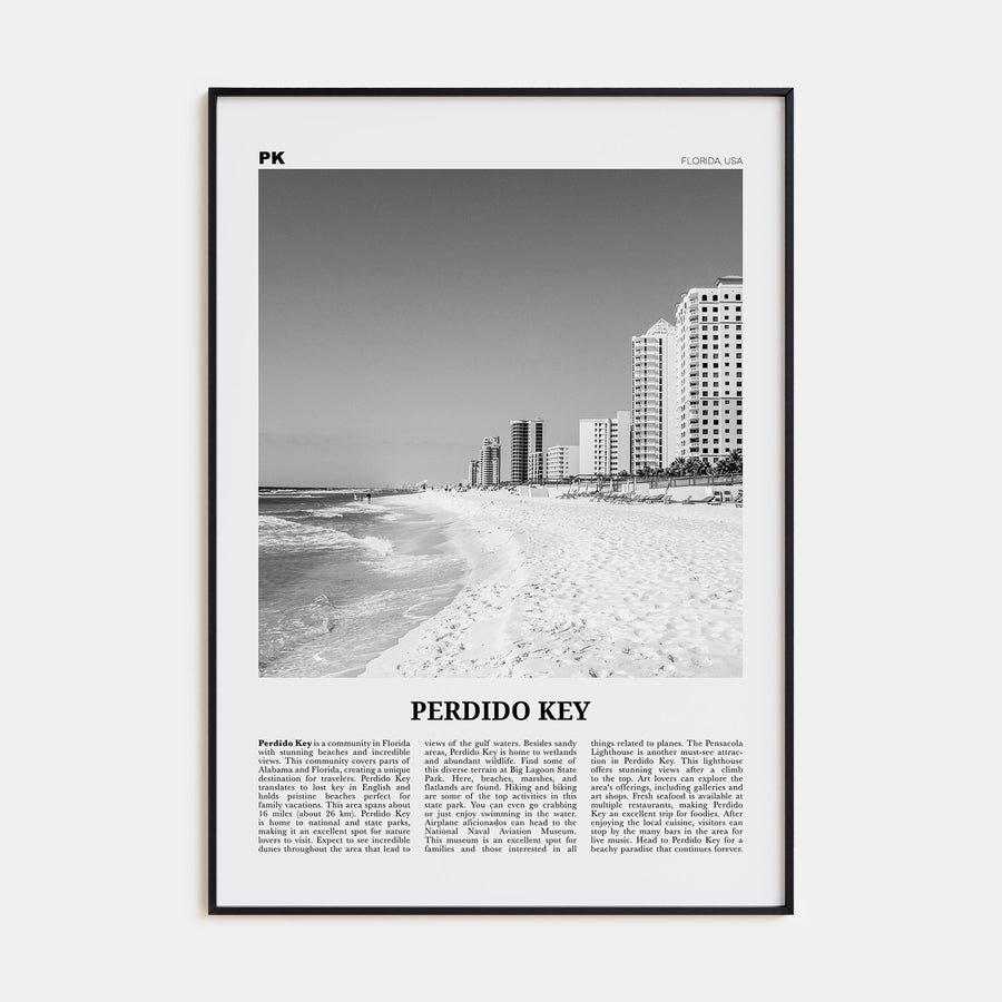 Perdido Key Travel B&W Poster
