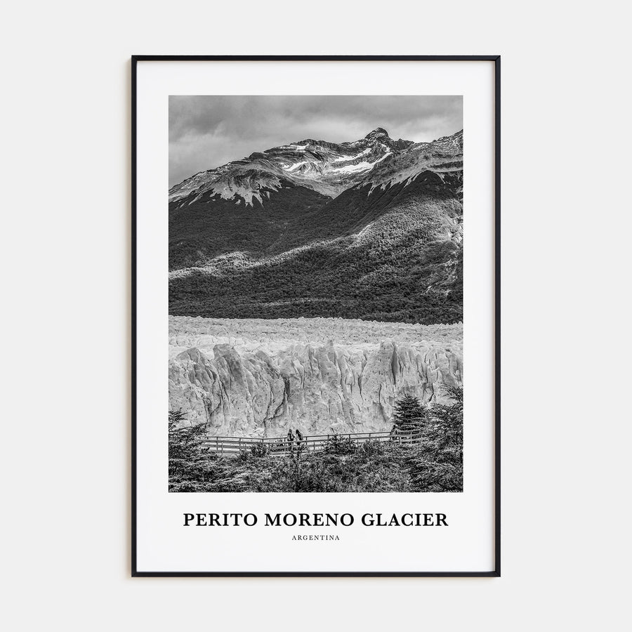 Perito Moreno Glacier Portrait B&W Poster