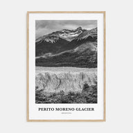 Perito Moreno Glacier Portrait B&W Poster