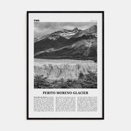 Perito Moreno Glacier Travel B&W Poster