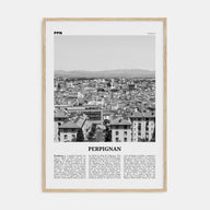 Perpignan Travel B&W Poster