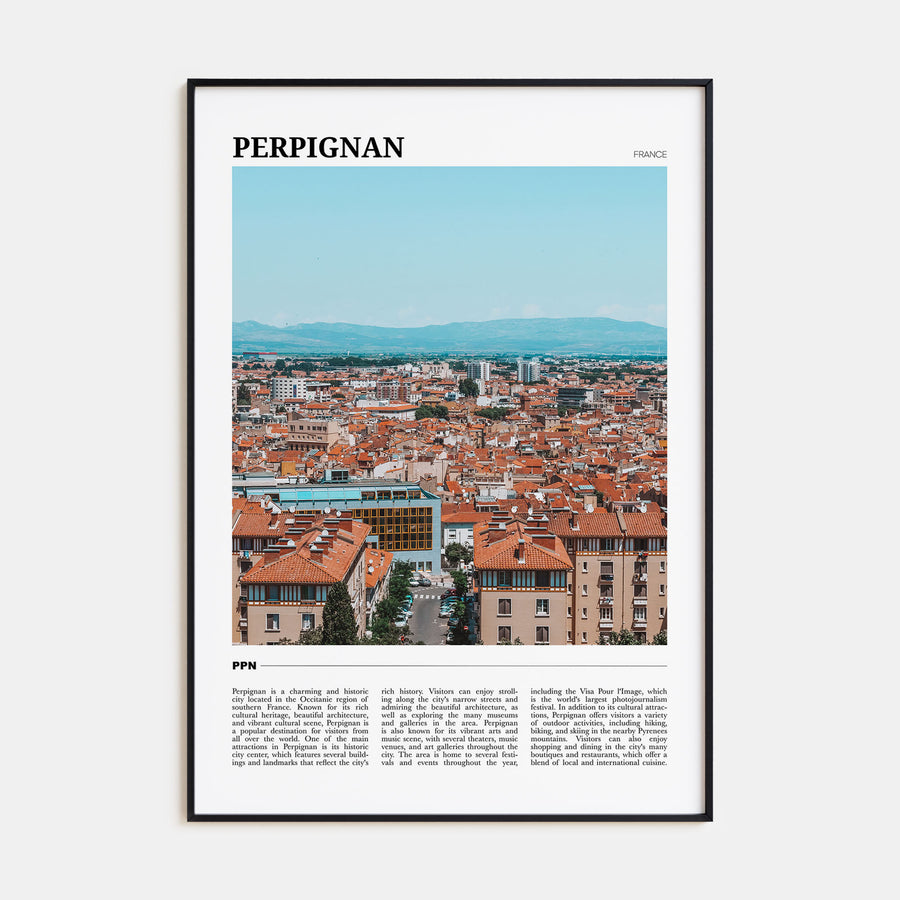Perpignan Travel Color Poster