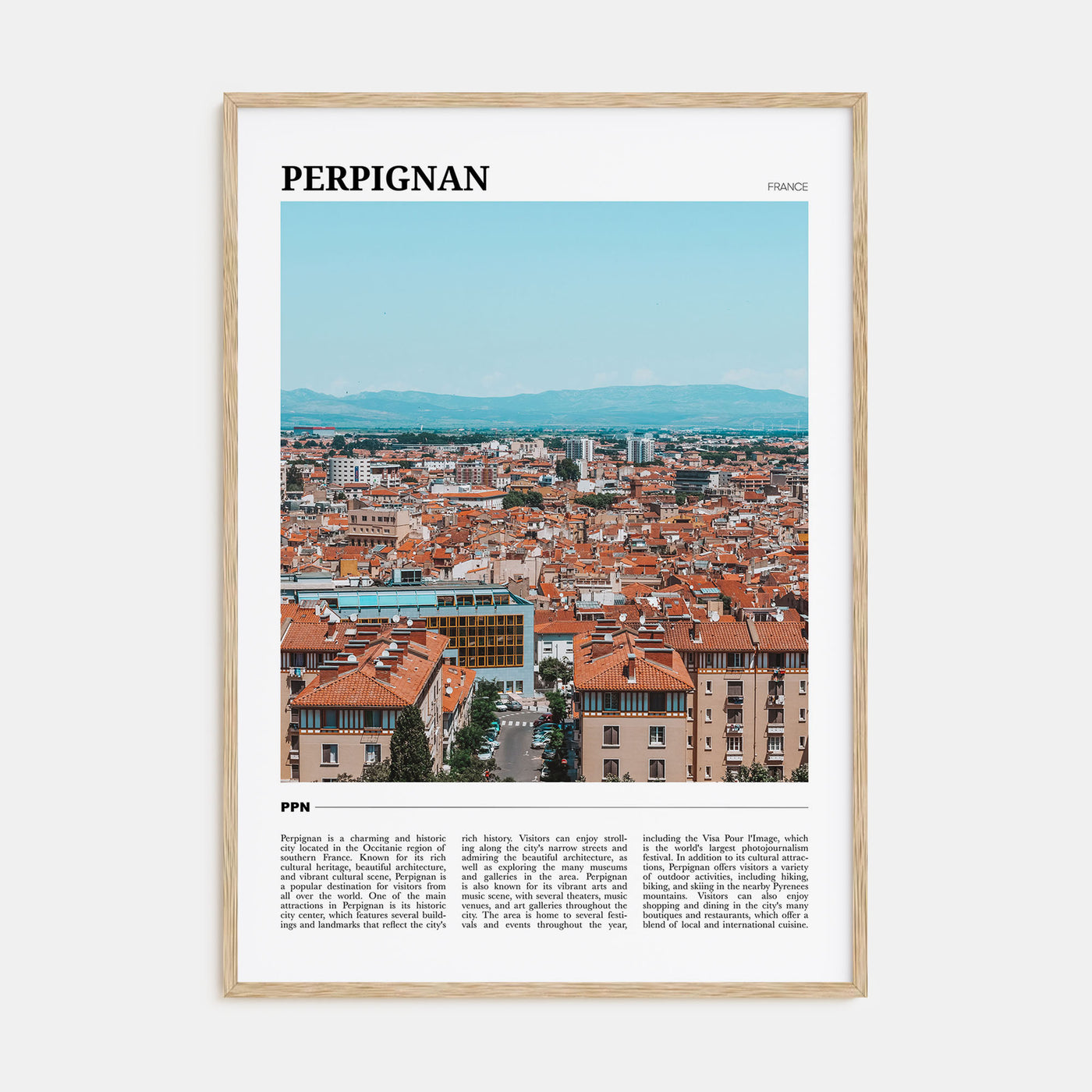 Perpignan Travel Color Poster