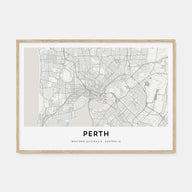 Perth Map Landscape Poster