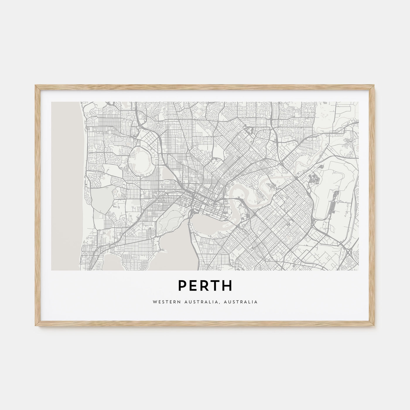Perth Map Landscape Poster