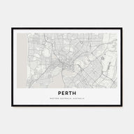 Perth Map Landscape Poster