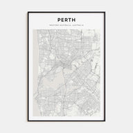 Perth Map Portrait Poster
