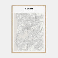 Perth Map Portrait Poster