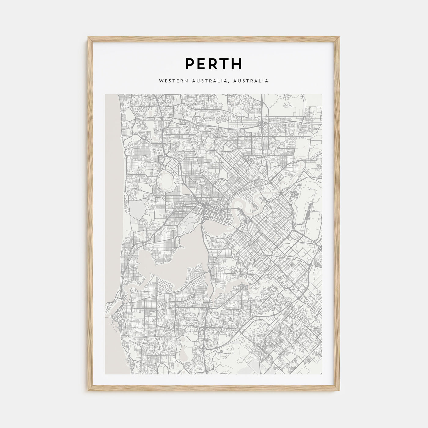 Perth Map Portrait Poster