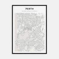 Perth Map Portrait Poster