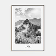 Peru Portrait B&W No 1 Poster