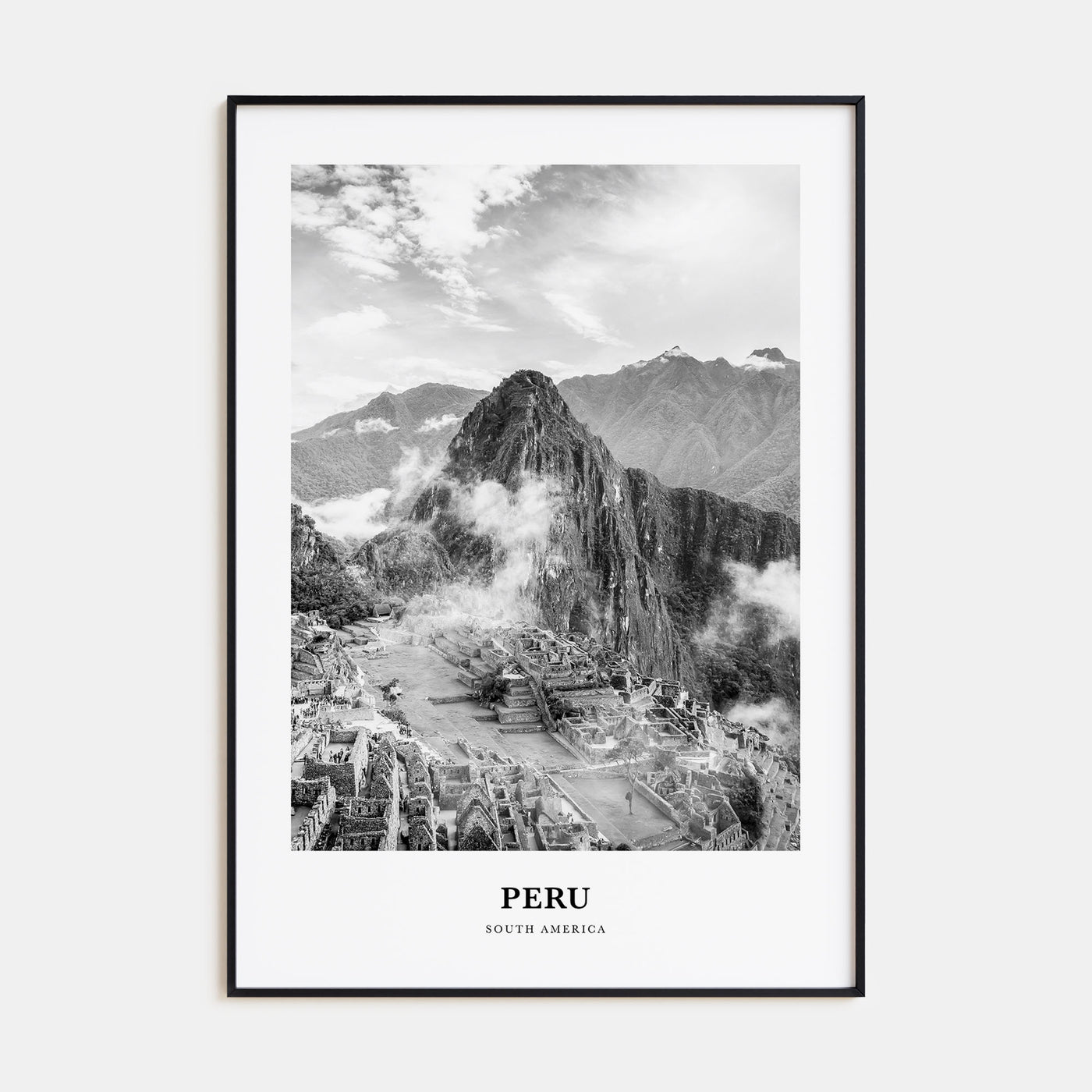 Peru Portrait B&W No 1 Poster