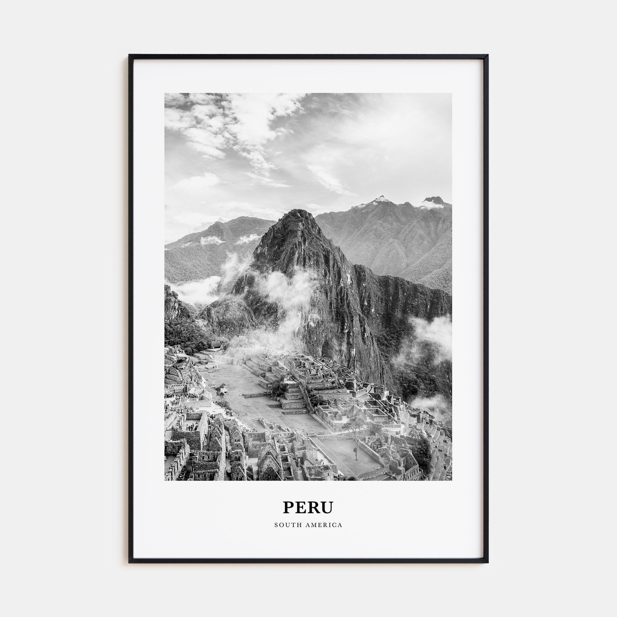 Peru Portrait B&W No 1 Poster