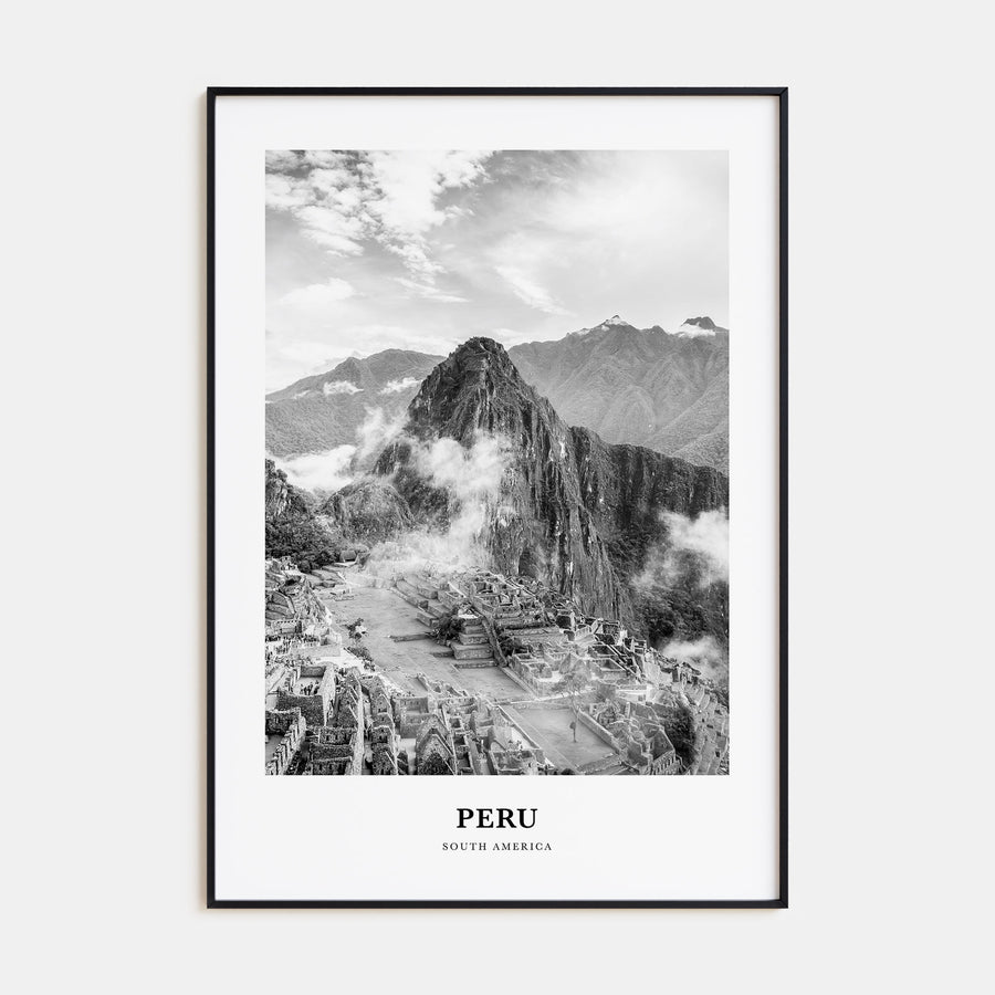 Peru Portrait B&W No 1 Poster