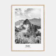 Peru Portrait B&W No 1 Poster