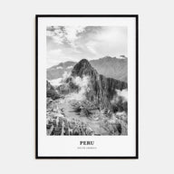 Peru Portrait B&W No 1 Poster