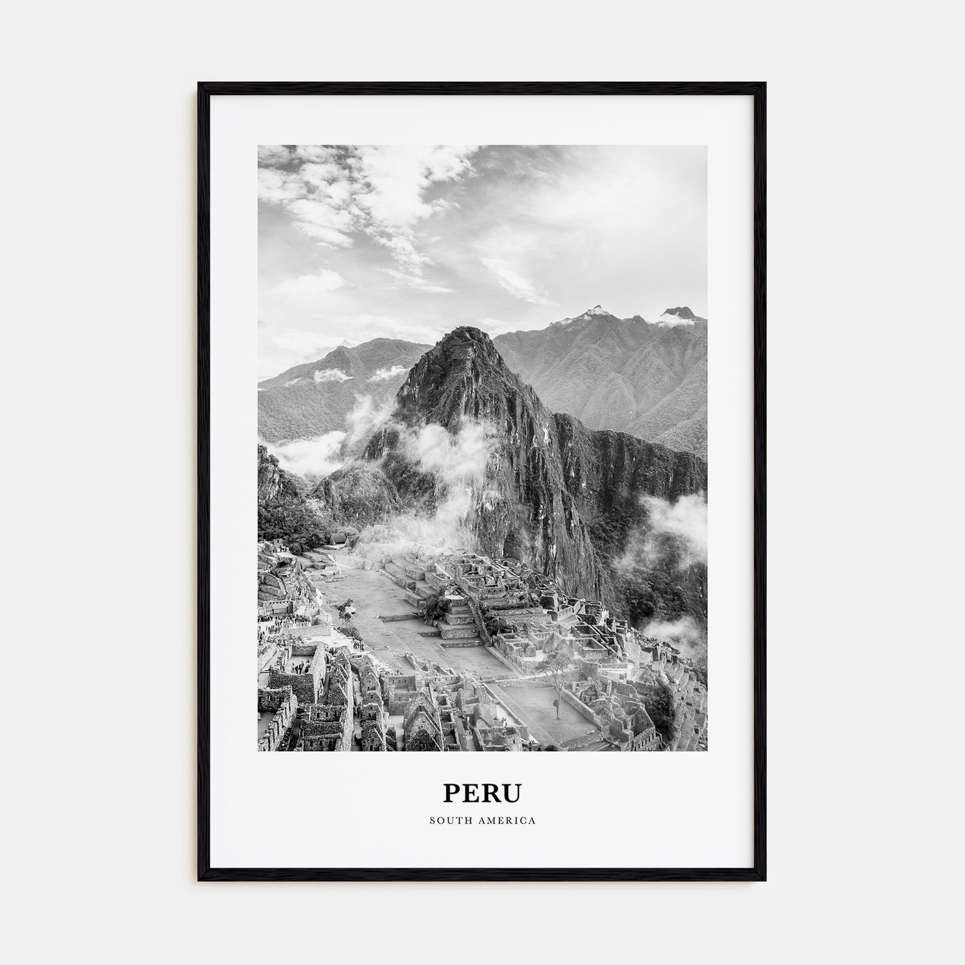 Peru Portrait B&W No 1 Poster