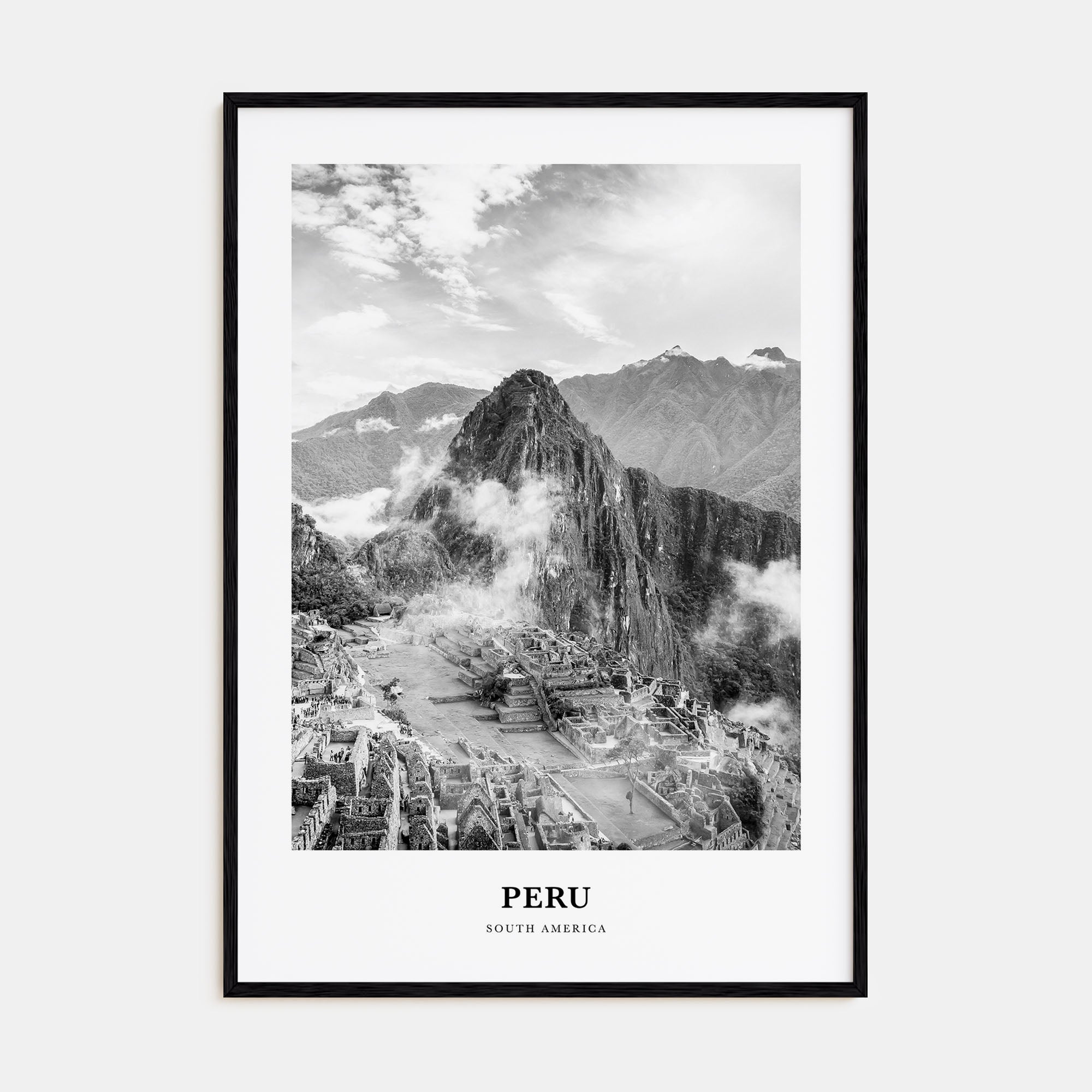 Peru Portrait B&W No 1 Poster
