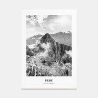 Peru Portrait B&W No 1 Poster