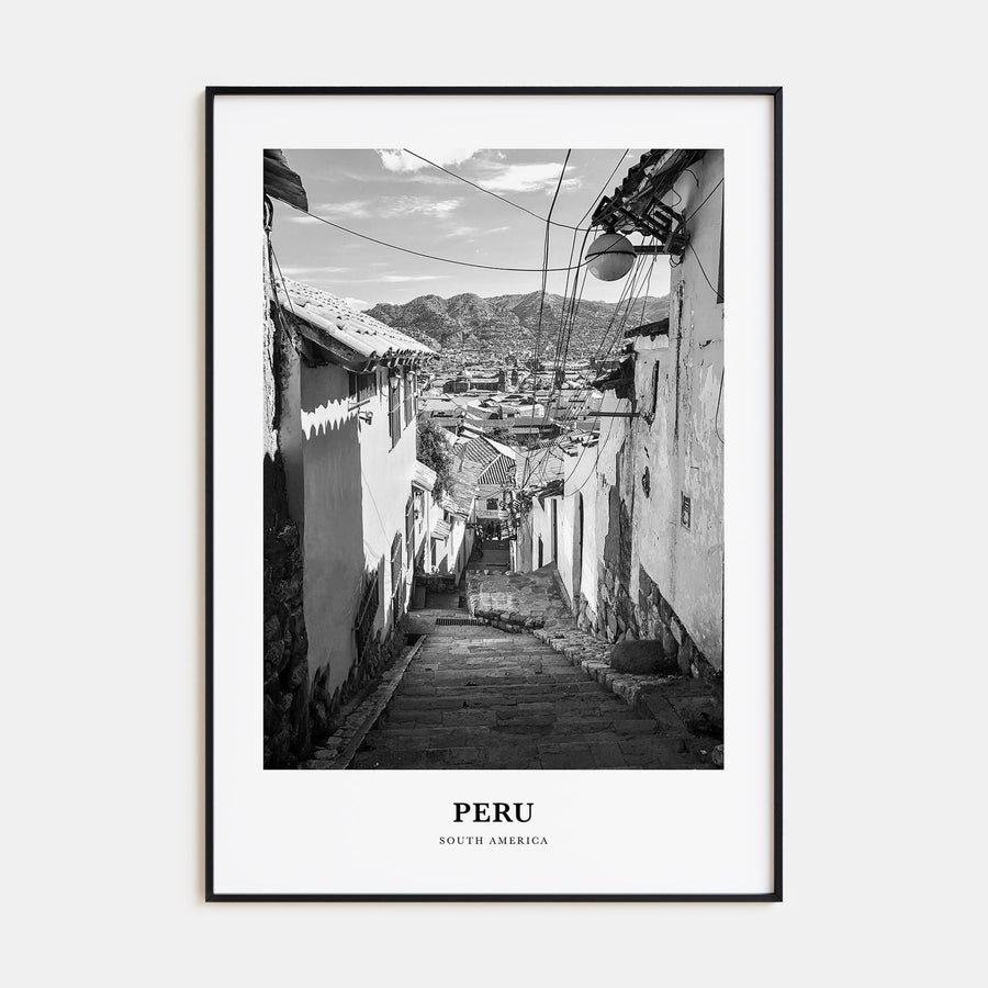 Peru Portrait B&W No 2 Poster
