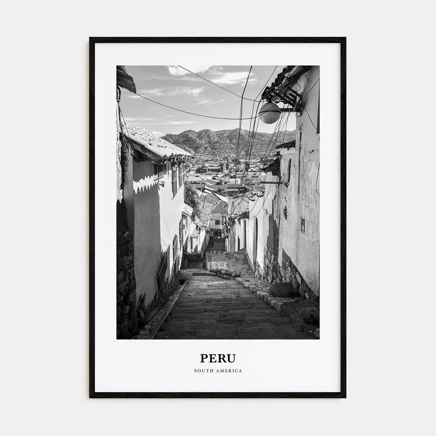 Peru Portrait B&W No 2 Poster