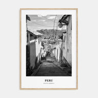 Peru Portrait B&W No 2 Poster