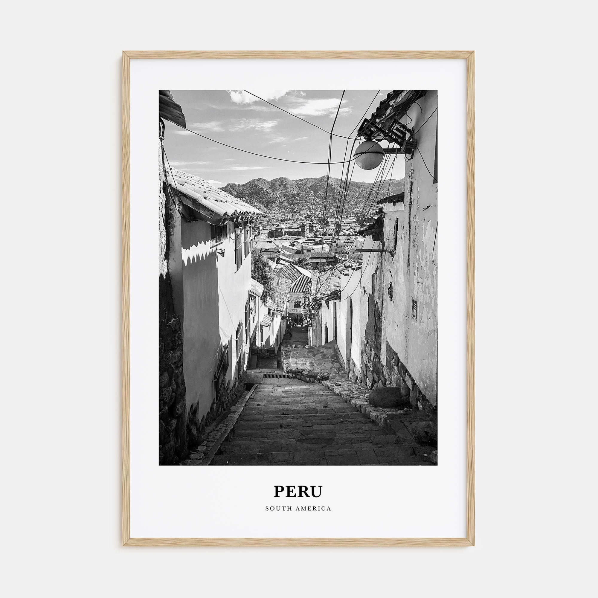 Peru Portrait B&W No 2 Poster