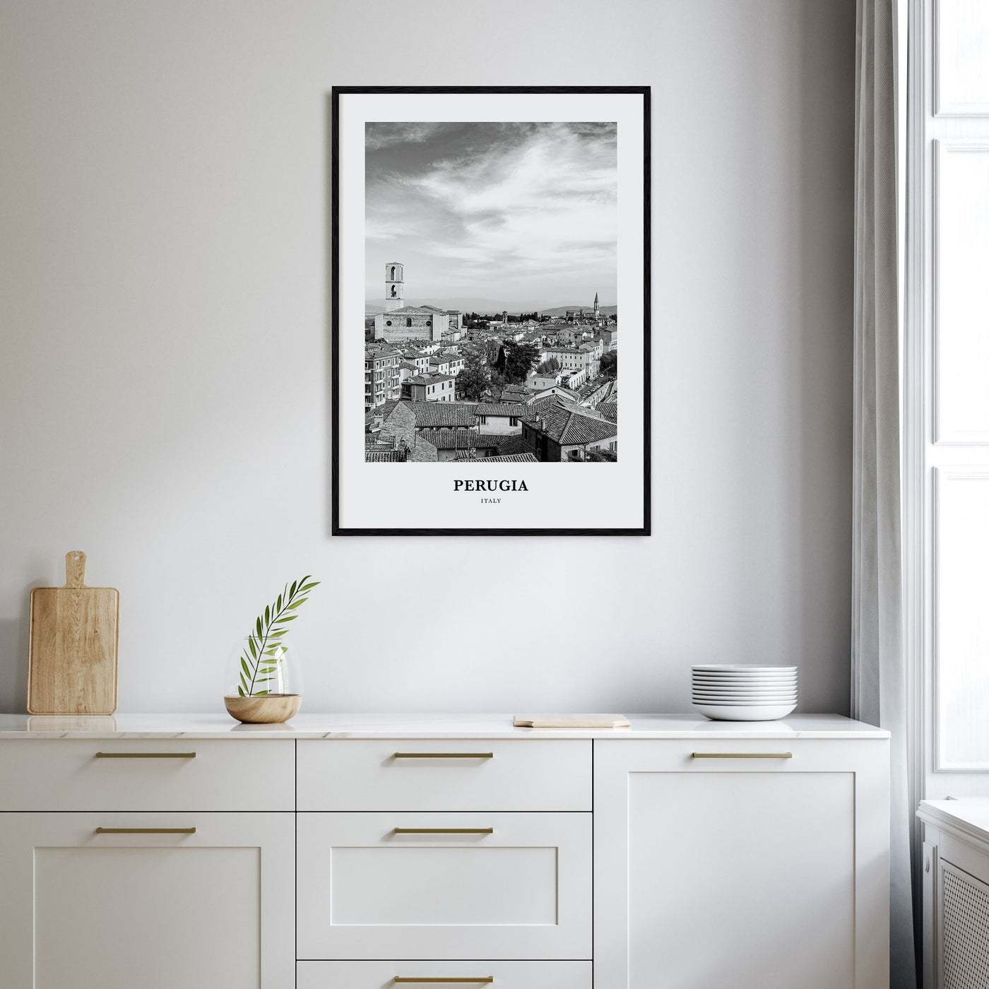 Perugia Portrait B&W Poster