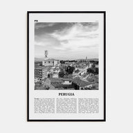 Perugia Travel B&W Poster