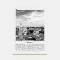 Perugia Travel B&W Poster